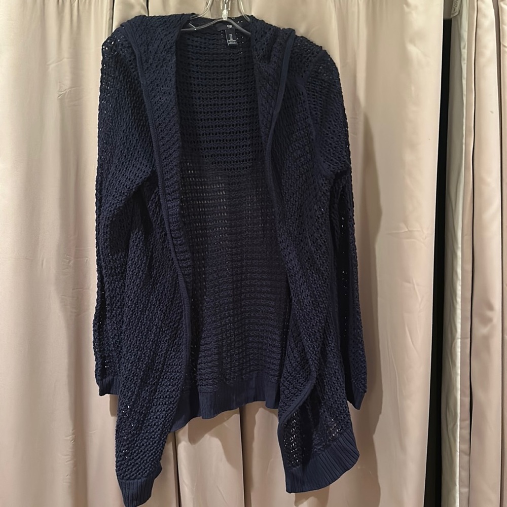 Gap Navy Hooded Cardigan
